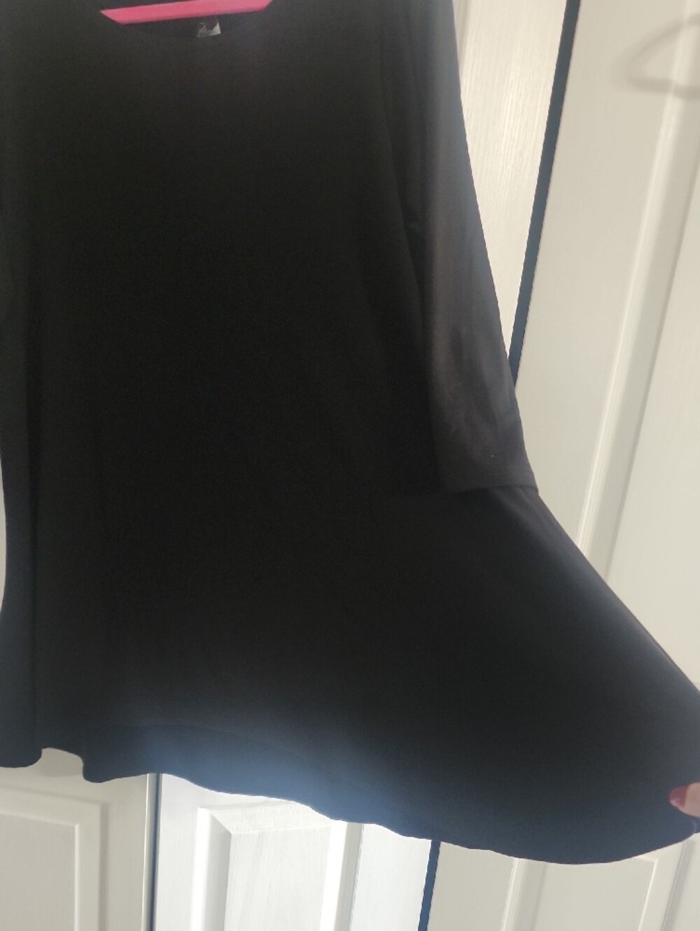 Alfani Black Elbow Length Sleeve Swing Tunic - Picture 2 of 7
